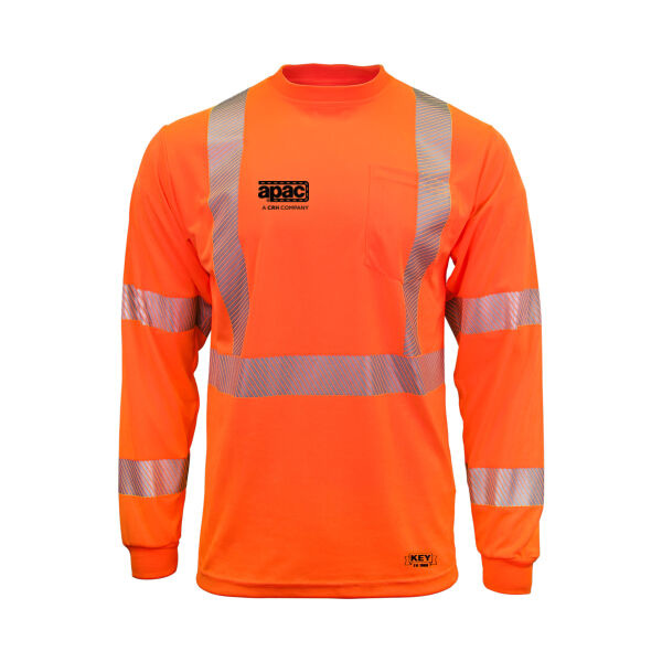 ANSI Class 3 Segmented Tape UltraSoft Long Sleeve Pocket Tee Thumbnail