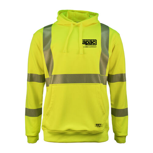 ANSI Class 3 Hi-Vis Segmented Tape Fleece Pullover Hoodie Thumbnail