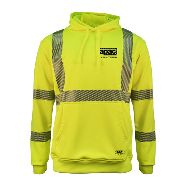 ANSI Class 3 Hi-Vis Segmented Tape Fleece Pullover Hoodie Thumbnail